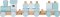 small foot Stapeltrein Hout blauw