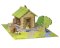 Jeujura Jeu de construction en bois 85 pièces Maisonnette en duplex