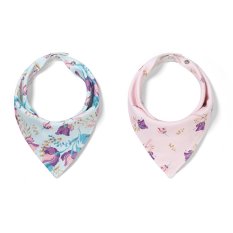 BABYONO Bavetă din bumbac Floral 2buc, 0m+