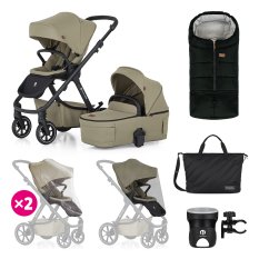 PETITE&MARS Poussette combinée ICON 2in1 Mossy Green XXL RWS