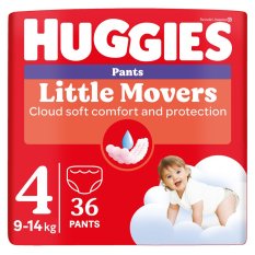 Pantaloni HUGGIES® Little Movers 4 (9-14 kg), 36 pz