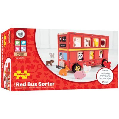 Bigjigs Toys Leseni avtobus z živalmi