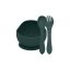 PETITE&MARS Dining set silicone TAKE&MATCH 2 bowls + cutlery Misty Green 6m+