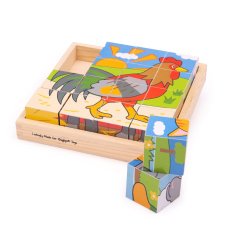 Bigjigs Toys Slikovne kocke kmetija