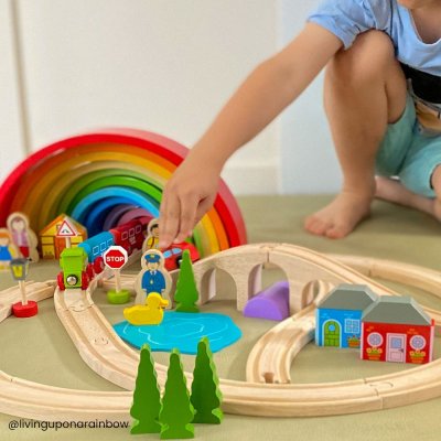 Bigjigs Rail Pista de Comboio de Madeira em Oito