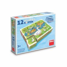Dino Lesene slikovne kocke Na kmetiji 12 kock