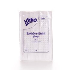 KIKKO Scutece bumbac Classic 70x70 cm, alb 10 buc