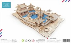 Woodcraft 3D Holzpuzzle Suzhou Gärten