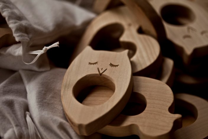Wooden Story Teether - Owl