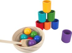 2Kids Toys Dúhové guličky a kalíšky 7 farieb