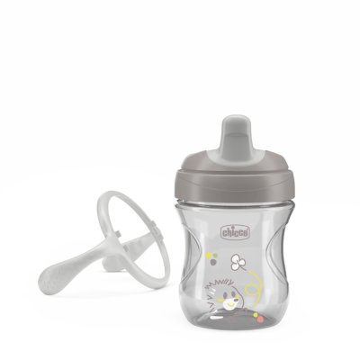 CHICCO Šalica Training s ručkama grey, 6m+