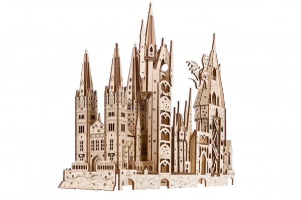 Ugears Drewniane Puzzle Mechaniczne 3D Zamek Hogwart, Harry Potter