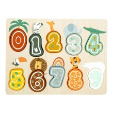 small foot Puzzle ad incastro con numeri Safari