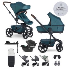 EASYWALKER SET Kinderwagen 4in1 Harvey⁵ Premium Jade Green XXL RWS + CYBEX Aton B2 i-Size