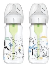 DR.BROWN'S Baby bottle Anti-colic Wide Neck Dino 270ml, 2 pcs (WB92026)