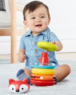 SKIP HOP Spielzeug-Stapelpyramide Fox Explore&More 6m+