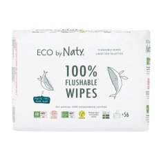 ECO BY NATY Toallitas húmedas, inodoras, desechables - práctico paquete de 3x56 unidades
