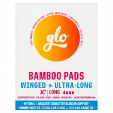 Serviettes d'incontinence en bambou biologique avec ailes Longues 10 pcs