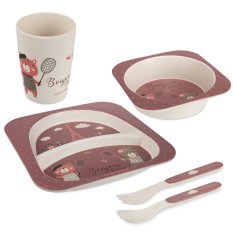 CANPOL BABIES Bonjour Paris tableware set 5 pcs red