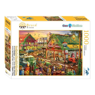 Brain Tree Puzzle Bencinska črpalka 1000 kosov