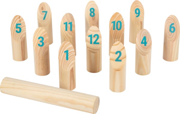 small foot Viking Kubb blokken met cijfers Active