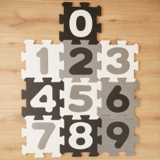 Bieco - Pěnová hrací podložka s čísly - puzzle black & white - 10 ks
