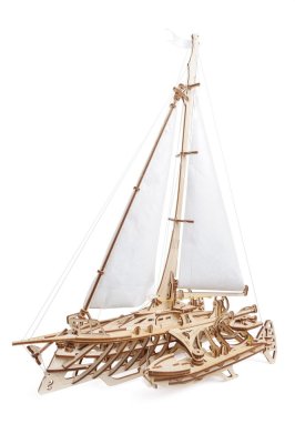 Ugears 3D Holzmechanik Puzzle Segelboot Merihobus (Trimaran)
