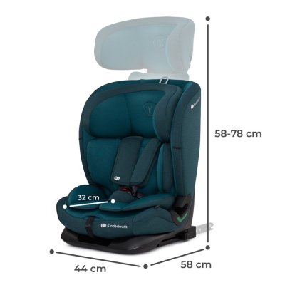 KINDERKRAFT Bilbarnstol Oneto3 i-Size 76-150cm + Isofix Harbor blå