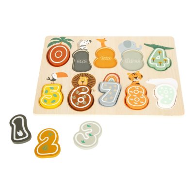 small foot Puzzle z cyframi Safari