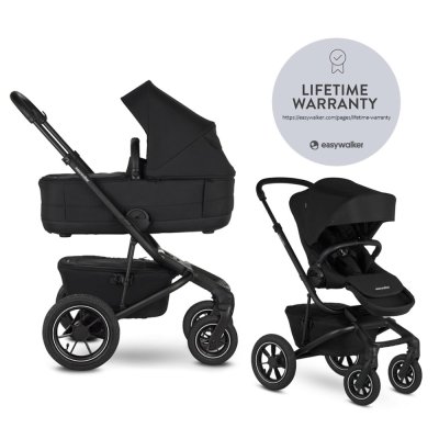 EASYWALKER Carrinho de Bebé Combinado Jimmey 2 em 1 Pepper Black LITE AIR