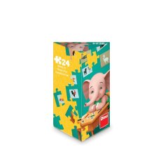 Dino Puzzle triangl Słonik Mio 24 elementy