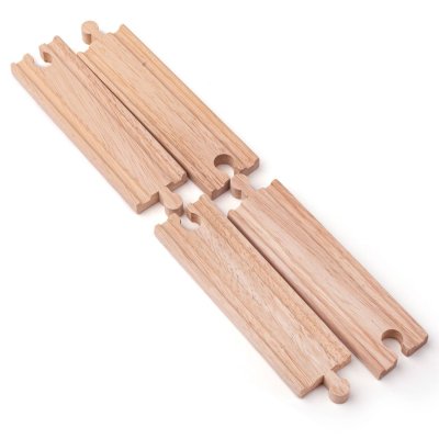 Bigjigs Rail Długie proste tory 21 cm 4 szt.