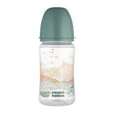 CANPOL BABIES Fľaša antikoliková EasyStart Mountains 240 ml zelená