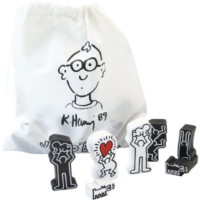 Vilac Moderne drvene šahovske figure Keith Haring