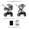 KINDERKRAFT Kombinirani voziček Nea 2 2v1 Platinum Grey