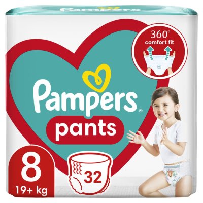 Pieluchy PAMPERS Active Spodnie niemowlęce rozm. 8 (32 szt.) 19+ kg