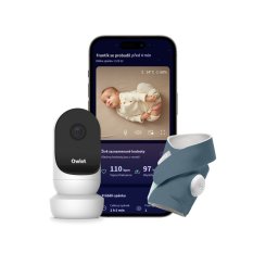 OWLET Smart Sock Dream Sock - marinblå och kamera Owlet Cam 2 - vit