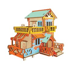 Woodcraft Drewniane puzzle 3D Wiejska chata