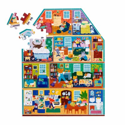 Mudpuppy La mia casa, la mia dimora - puzzle a forma di casa 100 pezzi