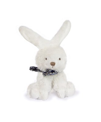 Doudou Plüschhase mit Halstuch 12 cm dunkelblau mit Blümchen