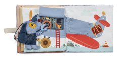 Lilliputiens - Livre en tissu - Chien Jules au garage