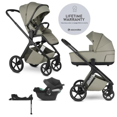 EASYWALKER Cărucior combinat Zoey Sage Green + CBX By CYBEX Aton B2 i-Size + bază