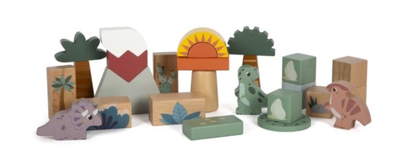 small foot Drvene kocke Dino