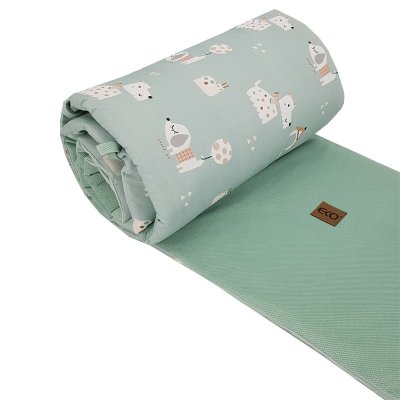 EKO Sängskydd SAMMET Hundar Mint 360x35 cm