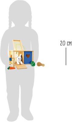 small foot Pluszowy królik w królikarni z akcesoriami