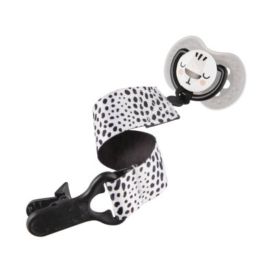 LOVI Schnullerband mit Clip Salt & Pepper