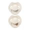 LOVI Smoczek silikonowy dynamiczny Prime 6-18m 2szt. Coconut/Ivory