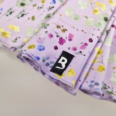 Spódnica kołowa - jasnofioletowa łąka