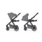 PETITE&MARS Kočárek kombinovaný ICON 2v1 Dove Grey XXL AIR + Core Pro i-Size Black Grey + Báze