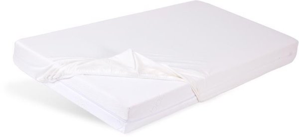 BABYMATEX Vattentätt lakan med gummiband Bambu vit 60x120 cm